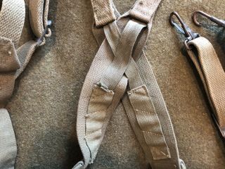 Korean War Era Padded M1945 Combat Field Pack Suspenders 5