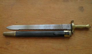 Rare Swiss M1842 Sawback Short Sword - Pioneer Faschinenmesser