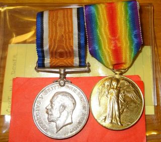 Wwi British War And Victory Medal Pair Capt.