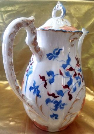 ANTIQUE LIMOGES FRANCE JEAN BOYER HAND PAINTED PORCELAIN COFFEE POT 1919 4