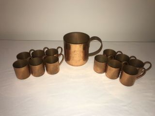 Vintage Cock & Bull Copper Mug Moscow Mule Authentic Set