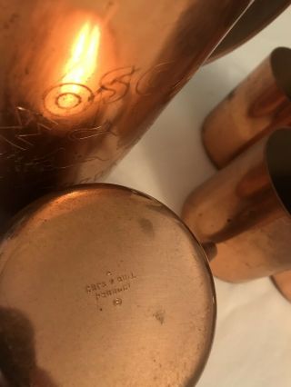 Vintage Cock & Bull Copper Mug Moscow Mule Authentic Set 2