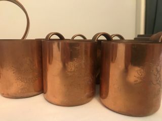 Vintage Cock & Bull Copper Mug Moscow Mule Authentic Set 3