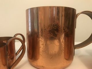 Vintage Cock & Bull Copper Mug Moscow Mule Authentic Set 4