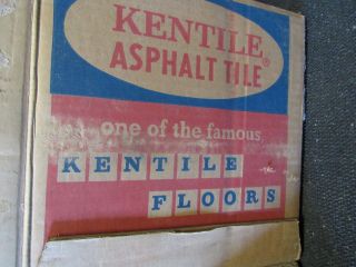 Box of 80 Mid Century Asphalt Floor Tiles Green Kentile 1950s Flooring 5
