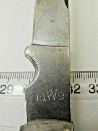 WWII GERMAN FOLDING KNIFE POCKET KNIFE HAWE 4