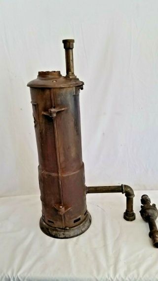 Antique Hercules Cast Iron Copper Coil Hot Water Heater No.  2572,  Gas,  Steampunk 2