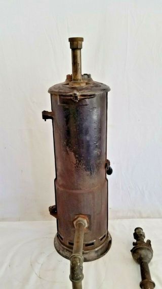 Antique Hercules Cast Iron Copper Coil Hot Water Heater No.  2572,  Gas,  Steampunk 3