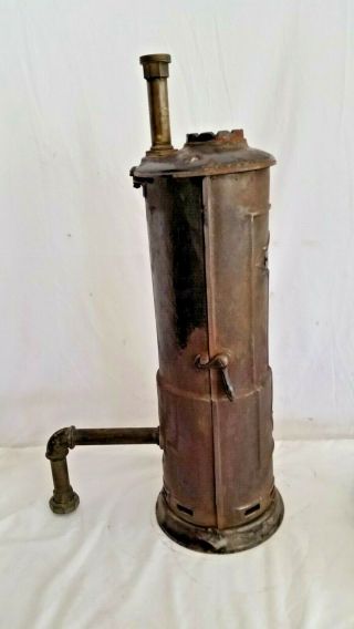 Antique Hercules Cast Iron Copper Coil Hot Water Heater No.  2572,  Gas,  Steampunk 4