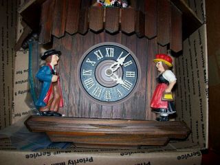 Vintage Black Forest Cuckoo Clock,  Musical Chalet,  1 Day 5