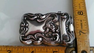 Antique Snake Serpent Sterling Silver Match Safe Vesta Case Roden Brothers 11