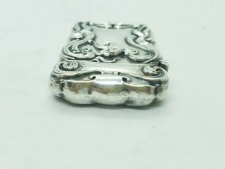 Antique Snake Serpent Sterling Silver Match Safe Vesta Case Roden Brothers 7