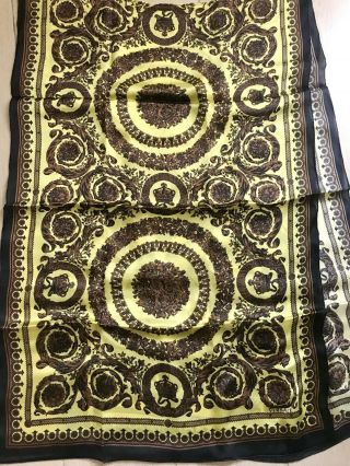 Versace Baroque print silk scarf scarve for tribute medallion icon medusa bag 3