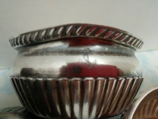 6 Reed & Barton Navy Anchor Emblem Silver Soldered nut bowl ashtray candy 2900 2