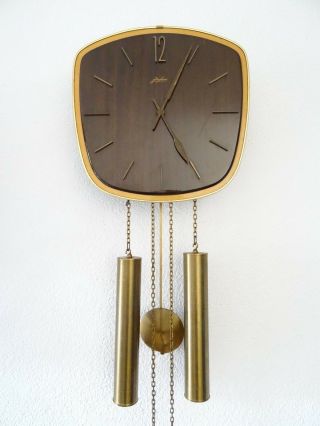 Junghans Vintage Design Mid Century 8 Day Retro Wall Clock (kienzle Hermle Era)