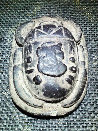Egyptian Antiques Antiquities Isis Scarab Beetle Khepri Figure 1200 - 1080 Bc