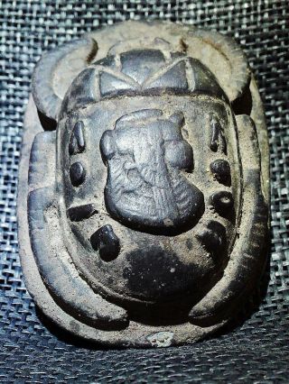 EGYPTIAN ANTIQUES ANTIQUITIES Isis Scarab Beetle Khepri Figure 1200 - 1080 BC 5