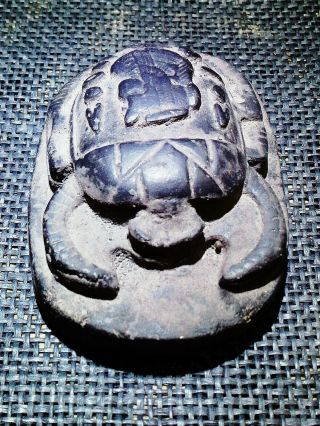 EGYPTIAN ANTIQUES ANTIQUITIES Isis Scarab Beetle Khepri Figure 1200 - 1080 BC 6
