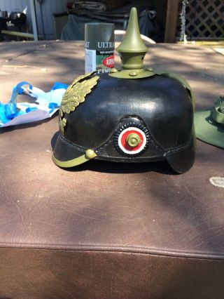 WW1 Imperial German pickelhaube spike helmet.  Custom Made 2