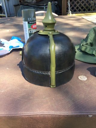 WW1 Imperial German pickelhaube spike helmet.  Custom Made 3