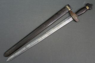 A Chinese Short Jian Sword With A Remarkable Blade From Longquan
