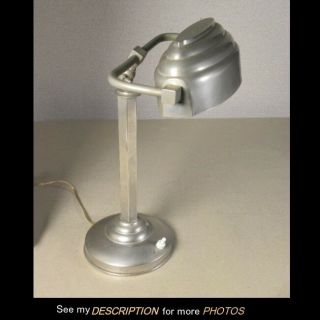 Vintage Art Deco Machine Age Aluminum Desk Lamp