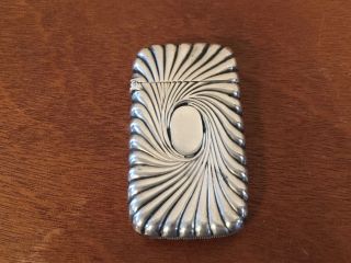 Antique Gorham Sterling Silver Match Safe Vesta Case W/ Swirl Design