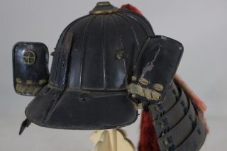 18 Ken Suji Kabuto (helmet) Of Yoroi (armor) : Edo :15.  7 × 14.  2 × 10.  6 " 2.  26kg