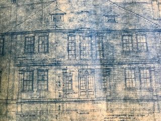 Blue Print Ornance Barracks Elevations Sandy Hook Proving Ground - - Rare 2