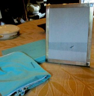 Tiffany & Co Engine - Turned Sterling Silver 10 " X 8 " Picture Frame Pouch Box