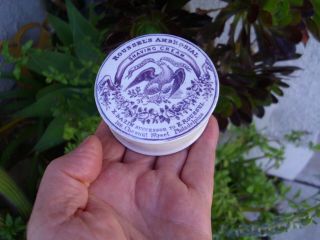 Antique,  ca 1860 Roussel ' s Shaving Cream,  USA Shaving Cream Jar pot lid 4