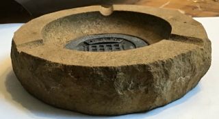 Wwii Ashtray Made From Stone & Lead From House Of Parliament Bombing