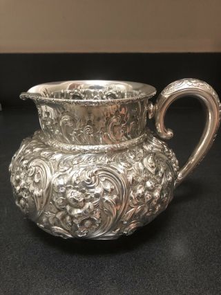 Theodore Starr Sterling Repousse Water Pitcher