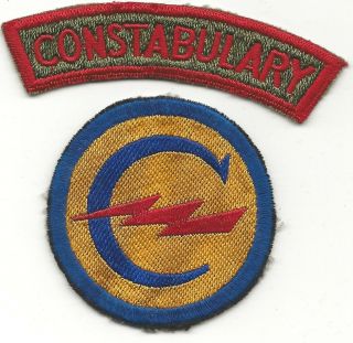 German Made Constabulary Shoulder Patch With Proper Shoulder Title