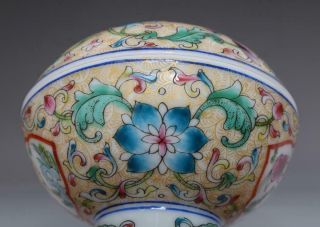 OLD FINE CHINESE FAMILLE ROSE PORCELAIN HIGH BOWL QIANLONG MARKED (E92) 11