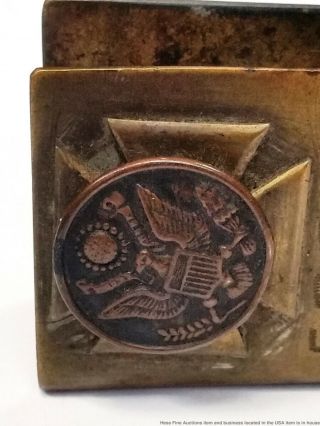 Jarman Family WWI Trench Art Match Holder Ring Dog Tags Company B124 3