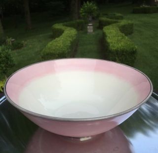 Rare Sidney T Callowhill Arts And Crafts 8” Peach - Blow Porcelain Bowl Signed