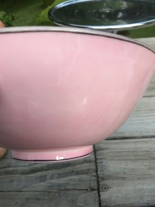 Rare SIDNEY T CALLOWHILL Arts And Crafts 8” PEACH - BLOW Porcelain Bowl SIGNED 4