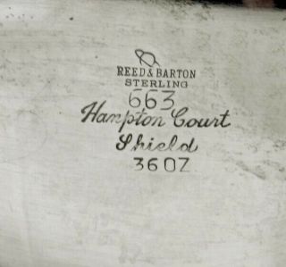 Reed & Barton Sterling Tea Set 1949 Hampton Court - No Mono 10