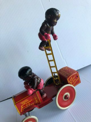 1930 ' s Marx Funny Firefighters Scarce African American Variation C9, 10