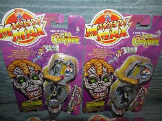 RARE Mighty Max Crushes Clawber HORROR HEADS MOC Bluebird 1994 group of 4 2