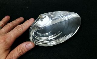 Vintage Wallace Sterling Silver 925 Footed Large Sea Clam Shell Dish Bowl 6.  25 "
