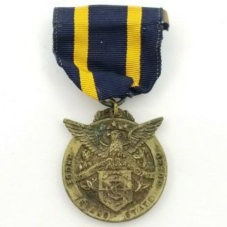 Ww2 Rhode Island State / National Guard Wwii Service Medal - Pinback
