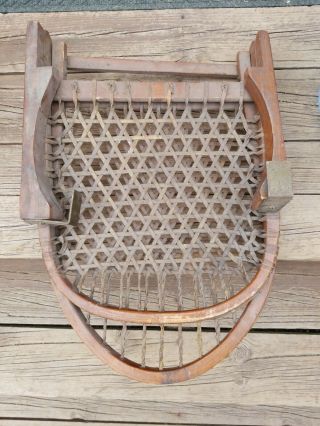 Antique Sno Shu Tubbs of Vermont Snow Shoe Canoe Seat Chair Vintage 11