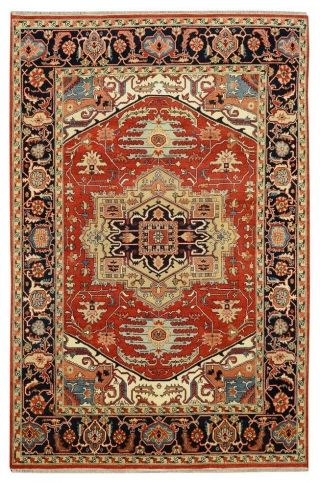 Serapi Red Rugs For Bedrooms Hand Knotted Area Rug 9 X 12 Ft Art Work