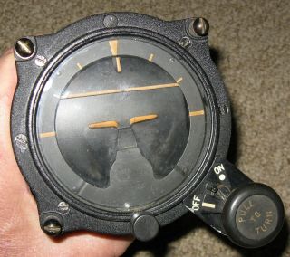 Sperry Gyro Horizon Indicator,  AN5736 - 1 from F6F Hellcat,  Carrier Pilot Estate 7