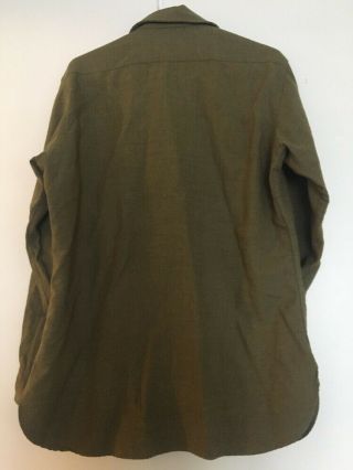 WWII 1940s US Army Wool Uniform Shirt Sz 15 1/2x35 WW2 2