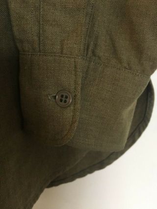 WWII 1940s US Army Wool Uniform Shirt Sz 15 1/2x35 WW2 3