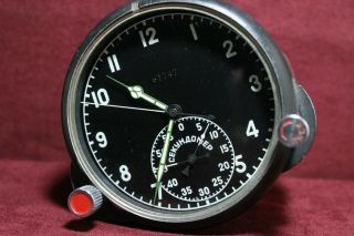 Soviet Aircraft Clock 60ChP Military USSR MIG Su Russia Cockpit Chronograph 6