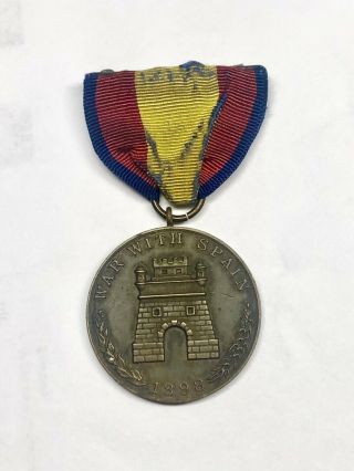 Numbered Medal War With Spain (no.  5921) To A Major Rare First Type Strike